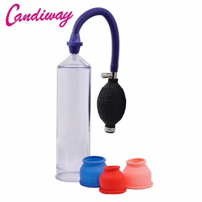 Penis Pump Enlargement Male Sex Penis lasting Delay dildo extender metal pumps Masturbation device Sex Toy for men cock rings