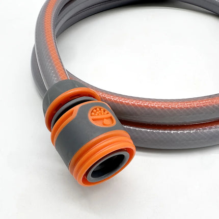 2m/6.56ft Quick Connect Garden Hose - 1/2 Inch Extension with Shower Nozzle for Watering, Pet & Car Washing