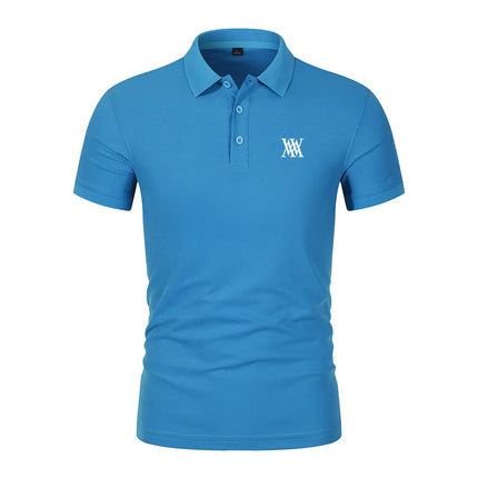 Men's anti-pilling polo shirt with flip collar, casual business fashion, slim fit polo shirt, new for summer 2026