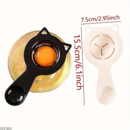 2-in-1 Cute Cartoon Cat Egg Separator & Measuring Cup Easy Yolk & White Filter for Baking and Cooking, Perfect Kitchen Gadget