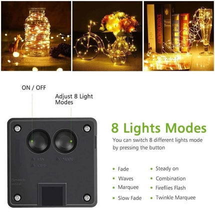 7m/12m/22m/32m LED Solar Light Outdoor Garden Fairy String Light Led Twinkle Waterproof Lamp for Christmas Patio Tree Party