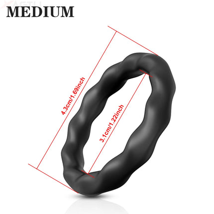 Silicone Cock Penis Rings Penis Ring Sex Toys for Men Enlargers Erection Enhancing Ultra Soft Long Lasting Stronger Cockring 18+