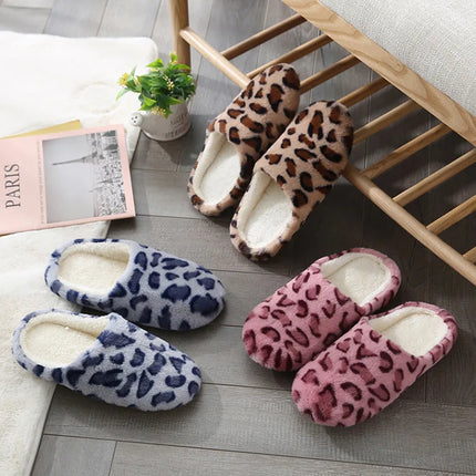 Women Indoor Slippers Warm Plush Home Slipper Autumn Winter Shoes Woman House Flat Floor Soft Silent Slides for Bedroom