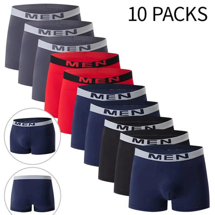 4/10Pcs Men's Fashionable Printed Multi-color Combination Underwear Shorts Youth Casual Sports Underwear Boxer Shorts Home Pan