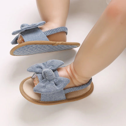Infant Non-Slip First Walkers Footwear 0-18 Months Baby Girls Sweet Flowers Sandals Summer Soft Sole Flat Princess Dress Shoes