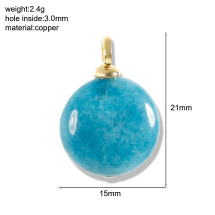 Bohemian Natural Stone Bead Charms For Jewelry Making Supplies Blue Green Stone Zircon Dijes Diy Earrings Bracelet Necklace