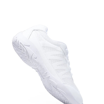BAXINIER Girls White Cheer Shoes Trainers  Breathable Training Dance Tennis Shoes Lightweight Youth Cheer Competition Sneakers