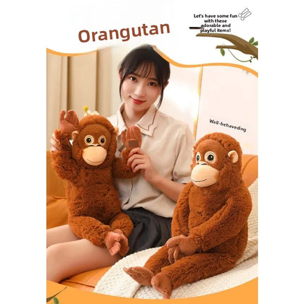 Hot Cartoon Gorilla Plush Toy Chimpanzees Monkey Soft Stuffed Doll Backpack Car Bag Room Decor Fans Gift