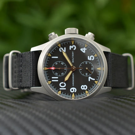 Baltany S5033 Chronograph Watch Man Pilot Watch Waterproof 100MM Sapphire Stainless Steel 39MM Quartz Military Watches For Man