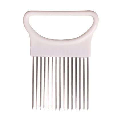 1/4PC Stainless Steel Onion Needle Onion Fork Vegetables Fruit Slicer Tomato Cutter Cutting Safe Holder Kitchen Accessories Tool