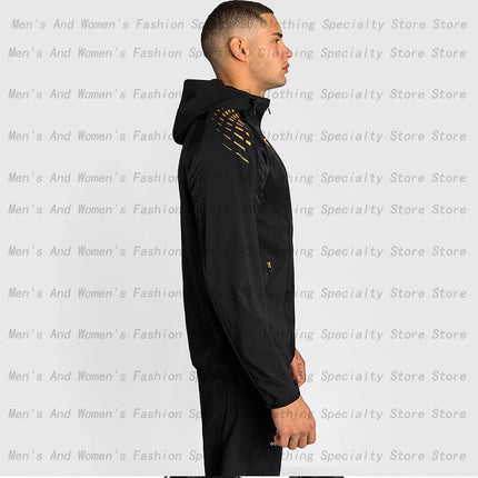 2026 New Men's UFC Zenith Black/Gold Authentic Fighting Night Champion Full Zipper Hoodie 3D Outdoor Extreme Sports Large Top6XL