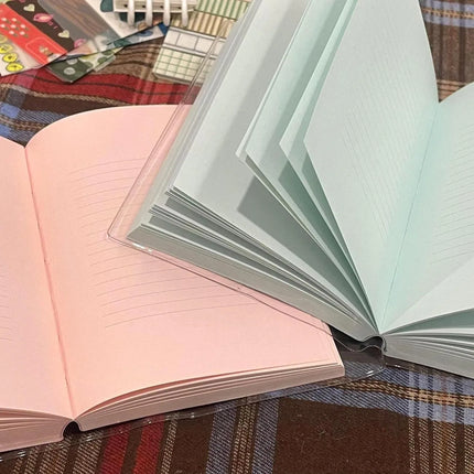 Thicken Notebook Transparent Cover Notepad Journal Handbook Horizontal Notebook Office Back To School Supplies Stationery Gifts