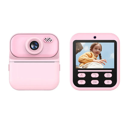 24 Inch HD Screen Thermal Print Camera Dual Lens with Print Paper Mini Instant Print Toys With Hanging Straps