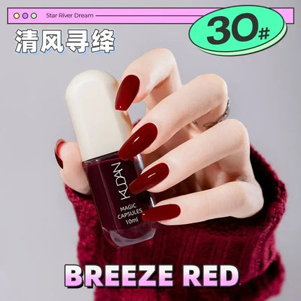 Water-based Nail Polish Tearable Baking Free Solid Color Nail Polish Gel Professional Semi-Permanent Varnish Nail Salon Polish