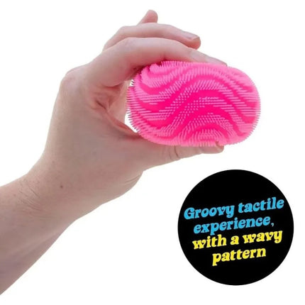 Nee Doh Fuzz Ball Wonder Waves Sensory Squeeze Toy Squishy Toy Textured Stress Relief Fidget Ball for Adults Kids