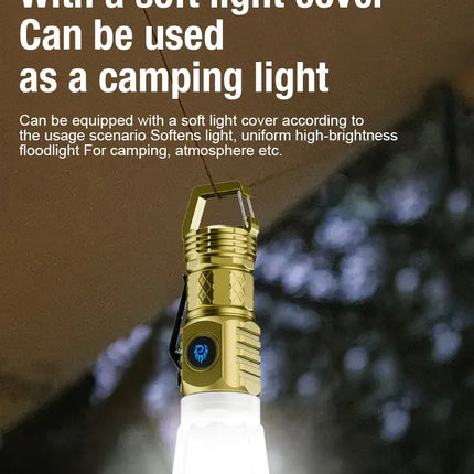 Mini 3 LED Flashlight With Pen Clip Portable Brightness,Rechargeable Waterproof Emergency Spotlight Outdoor Night Walking Torch