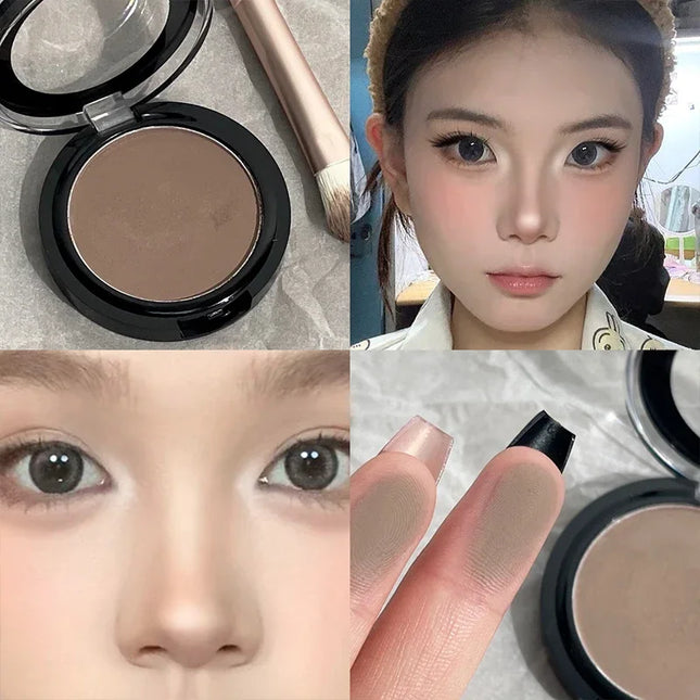 Matte Highlighter Contouring Palette Brighten Nose Shadow Face Contour Powder Monochrome White Bronzer Highlighter Makeup Plate
