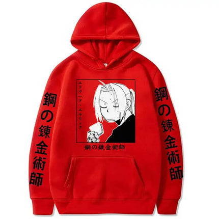 Fullmetal Alchemist Hot Anime Sweatshirt Casual Loose Zip Hoodie Women/Men Manga Pullovers Hip Hop Unisex Zipper Jackets