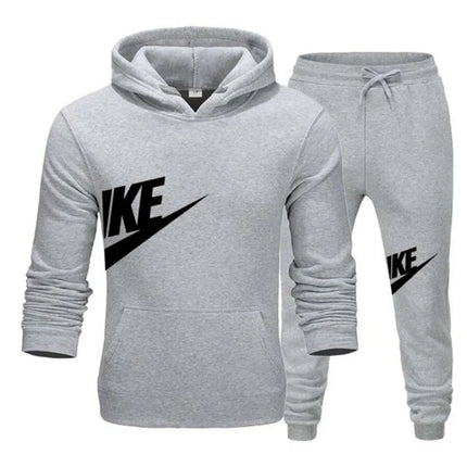 Fashion Outdoor Jogging 2-Piece Set For Men, New Autumn Winter Hooded Sweatshirt And Long Pants Casual Sportswear