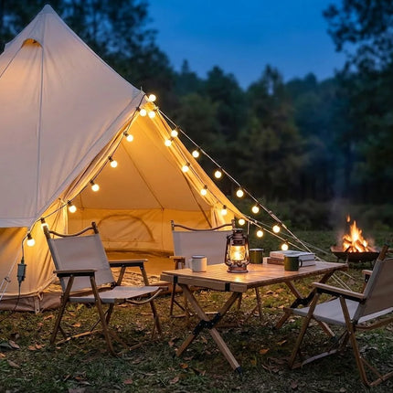 Outdoor Camp Lights Bulbs 23M G50 Waterproof Garland String LED Fairy Lights Tent Decoration Christmas Party Wedding ornament