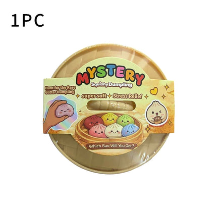 Cute Colorful Flour Steamed Buns Pinch Giant Smile Facial Expression Dumpling Squishy Ornaments Office Stress Sensory Kids Gift