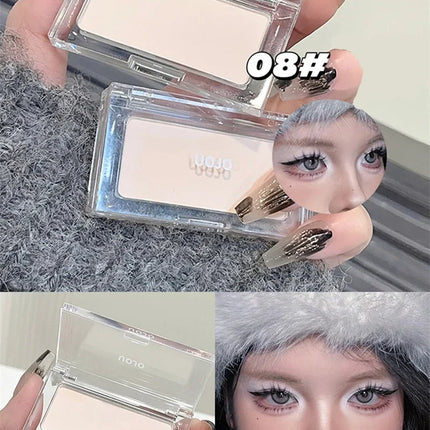 Matte Highlighter Palette Naturally Brightening Contouring Makeup Monochrome Eyeshadow Cut Off Eyeshadow Lying Silkworm Pigments