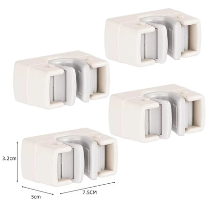 4pcMulti-Purpose Hooks Adhesive Wall Hanging Mop Rack Broom Hanger Hook Kitchen Bathroom Organization Home Organizer Accessories