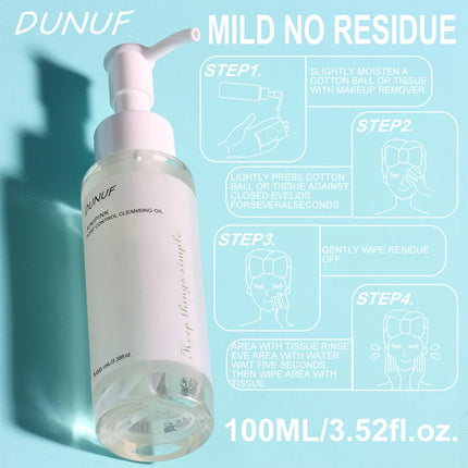 100ML Cleansing Oil with Plant Extracts Deep Pore Cleansing Moisturizes Reduces Blackheads Makeup Remover for Face Skin Care