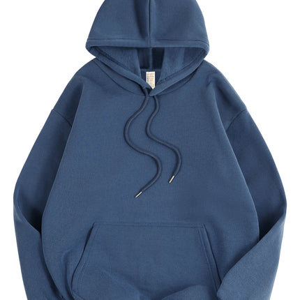 Basic Winter Women's Solid Hoodies Stretch Fleece Comfortable Sweatshirts Loose Pocket Warm Clothes New Street Female Pullover