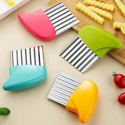 1PC Stainless Steel Potato Knife Wave Shaped French Fries Potato Chip Slicer Carrot Fancy Vegetable Cutter Kitchen Accessories