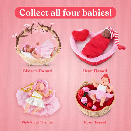 ZURU My Mini Baby Sweet Hearts Mystery Capsule surprise Baby Doll Toy with Accessories Collectible by Valentine's Day gift