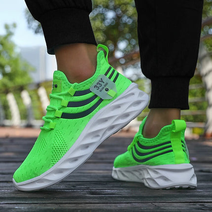 Men's Mesh Running Shoes Breathable Lightweight Sneakers Outdoor Mesh Black Running Shoes Athletic Jogging Tenis Walking Shoes