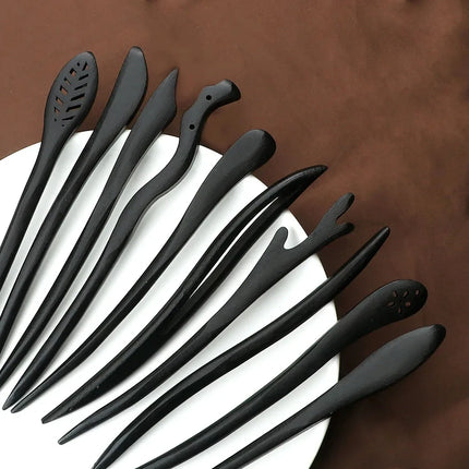 Vintage Simple Hair Accessories Chinese Style Wooden Hair Clips Antiquity Handmade Traditional Hair Fork Retro Hair Sticks 2025