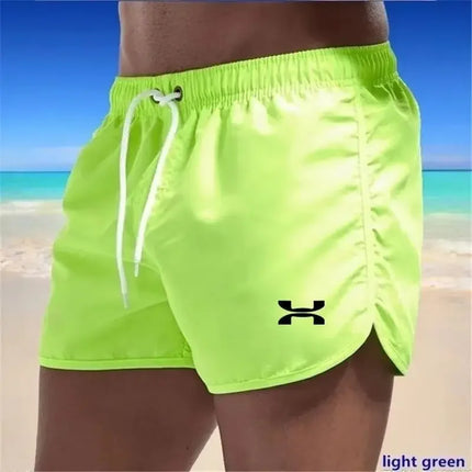 2026 new men's beach shorts, quick drying swim trunks, breathable design, with drawstring and pockets, suitable for beach surfin