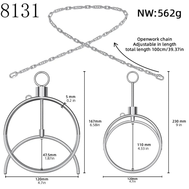 QKKQ Stainless Steel Chest Clamp And Restrain Breast Bondage Nipple Stimulation Pleasure BDSM Sex Toys For Women Men Adult Toy