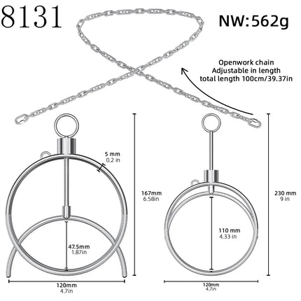 QKKQ Wearable Stainless Steel Breast Bondage Sexy Tools Chest Stimulate Nipples Massager BDSM Sex Toys Couple Erotic Accessories