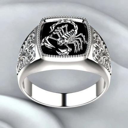 New Simple Retro Personalized Street Niche Scorpion Ring Men's Fashion Creative Trend Boys Jewelry Hip Hop Party RingAccessories
