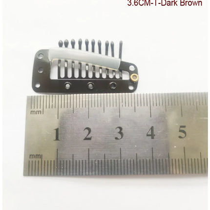 50pcs 2.3cm-3.6cm Black Brown Color Wig Clips Snap Clip For Hair Extension Wig Weft Wig PP Hairpins Large Clips Styling Tools