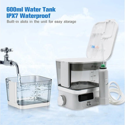 Water Flosser Thread Dental Floss Oral Irrigator with Rechargeable Battery 4 Nozzles Dental Irrigator Teeth Whitening Teeth Care