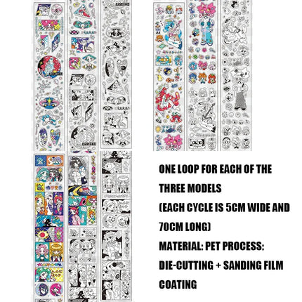 Cute Retro Graffiti Tape Stickers DIY Craft Supplies for Scrapbooking, Phone Cases,Cups & Notebooks, Decorative Adhesive Labels