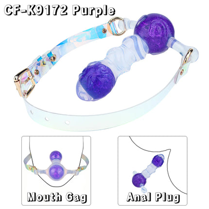 NNSX Silicone Mouth Gag with Adjustable Straps Breathable Ball Gag Deep Throat BDSM Adults Game Bondage Sex Toy For Women Men