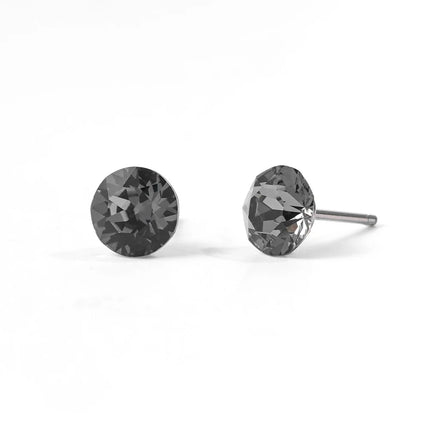 (Wholesale) Stainless Steel Stud Earrings Genuine Crystals from Austria for Women Girls Wedding Party Jewelry 4/6/8mm