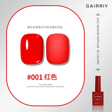 Gairriy 15ml Gel Nail Polish 60 Colors Glitter Soak Off UV LED Semi-Permanent Varnish Nail Art Salon Nail Polish Free Shipping