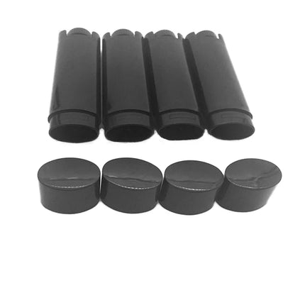 100pcs 5g Plastic Transparent Cosmetic Round Lip Balm Tubes Empty 5ml Oval Black Lipstick Tube Packaging Lip Balm Container
