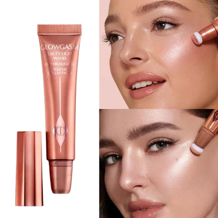 Liquid Highlight Shadow Pen Compact Skin-friendly Facial Contours Makeup Lasting Setting Honey Powder Soft Texture Beauty Tool