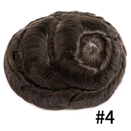 Australia Toupee Men Lace PU Base Wig For Men Male Hair Prosthesis Breathable Man Wig Capillary Prosthesis Replacement System