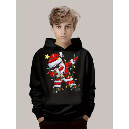 2026 Kids Boys Clothes Christmas 3D Printed Hoodie Long Sleeve Casual Winter Pullover Sweatshirt Fashion Party Children Hoodie