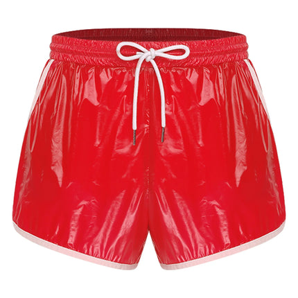Mens Swimsuit Drawstring Seams Swim Shorts with Pockets Waterpoof Swimming Trunks Shorts Elastic Waistband Swimming Bathing Suit