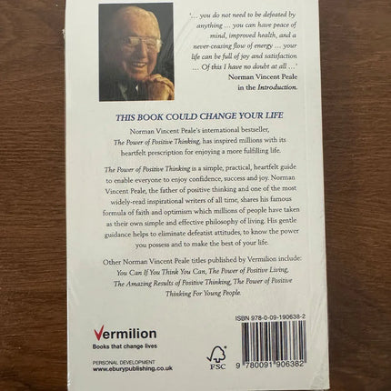 The Power of Positive Thinking Norman Vincent Peale, Bestselling Self-Improvement & Positive Psychology Book