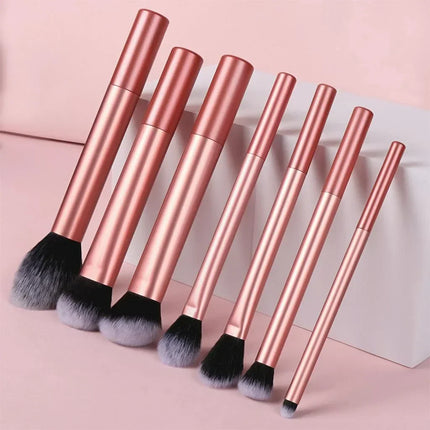 Professional 7PCS Makeup Brushes Synthetic Soft Cruelty Free Foundation Blush Eyeshadow Cosmetic Set Easy Cleaning Tools